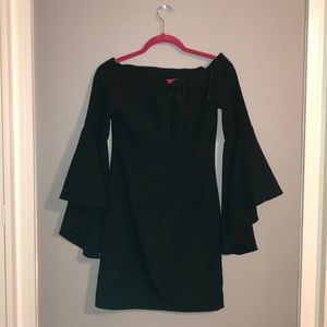 Black Homecoming dress off the shoulder from Lulus